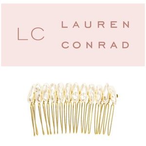 NWT! Lauren Conrad Gold Tone Simulated Freshwater Pearl Hair Comb